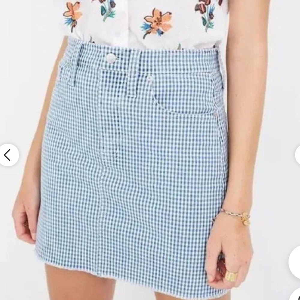 NWT Madewell Gingham Skirt